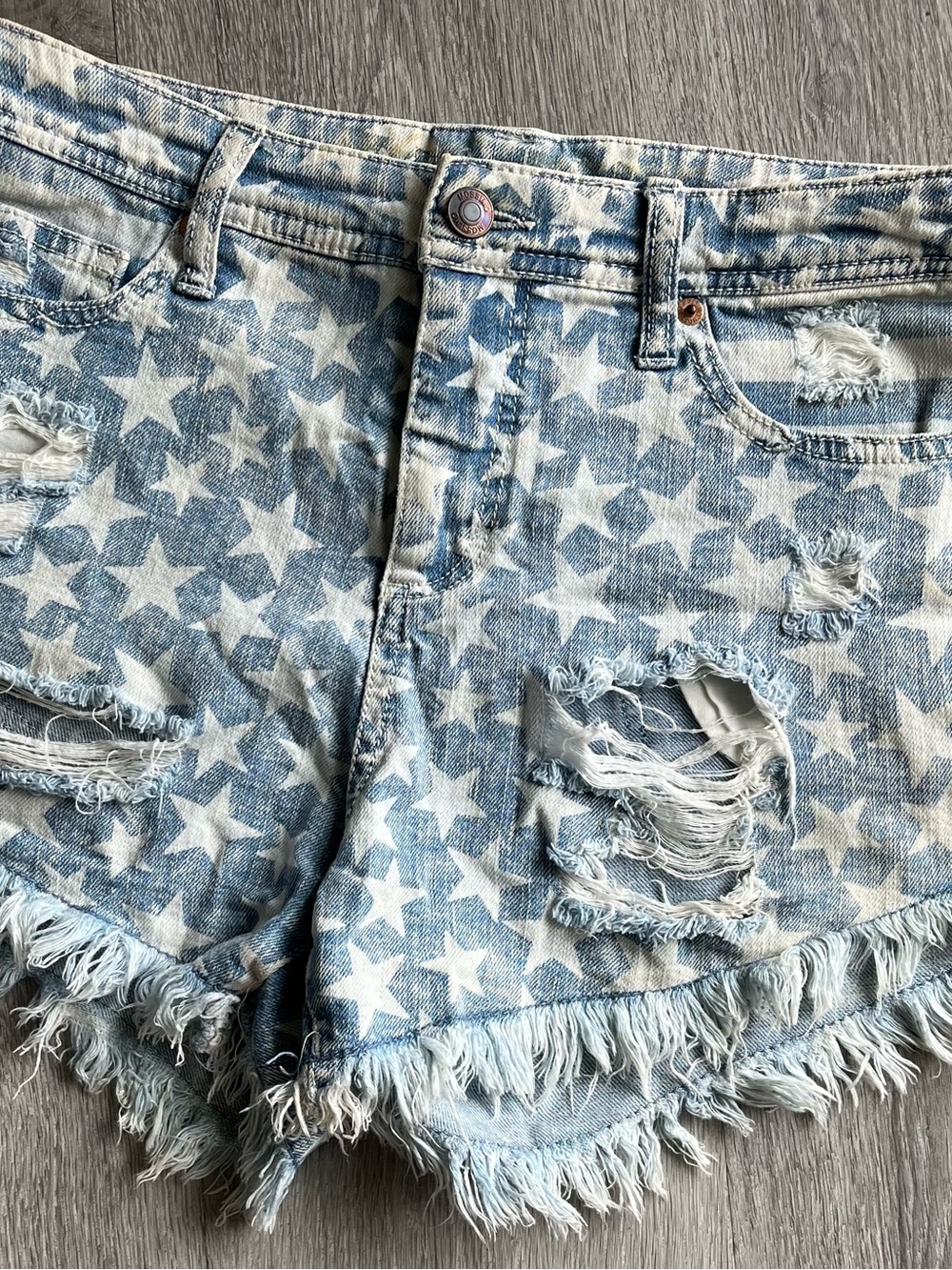Massimo high waisted star print/ high rise short short
